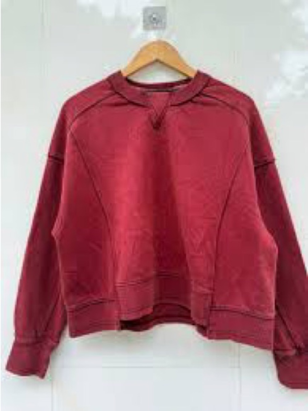 We the free Women's intercept movement Red Sweatshirt- L- cotton